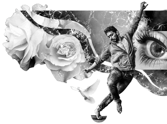 Water Dance Man Collage